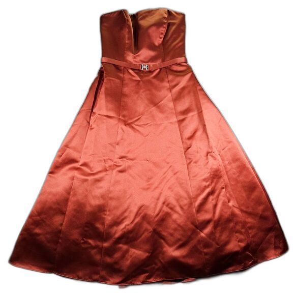 NWT David's Bridal Designer Michaelangelo Strapless Cinnamon Colored Dress Size2 - Picture 12 of 12